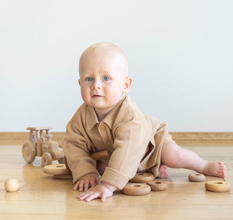 infant playing
